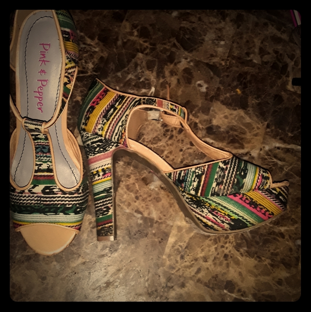 Pink and pepper heels